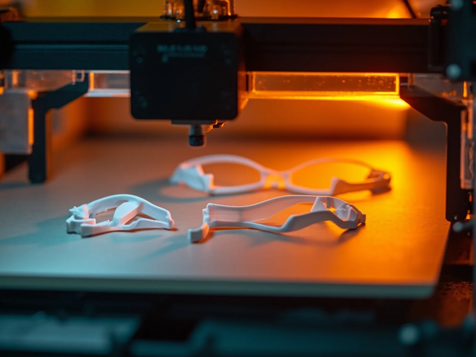 Custom ODM engineering prototype with 3D printed frame on test bench