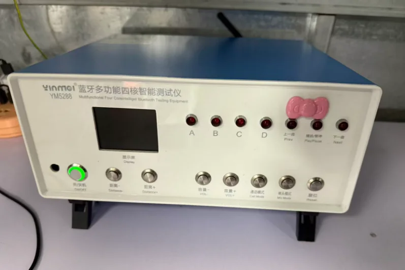 Bluetooth testing equipment used in CYNRIN smart glasses quality control